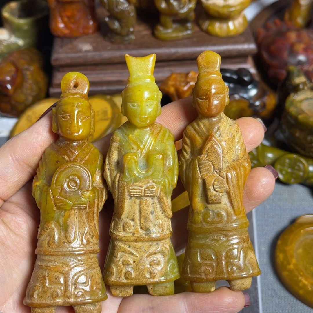 蛇纹石玉合金颈饰