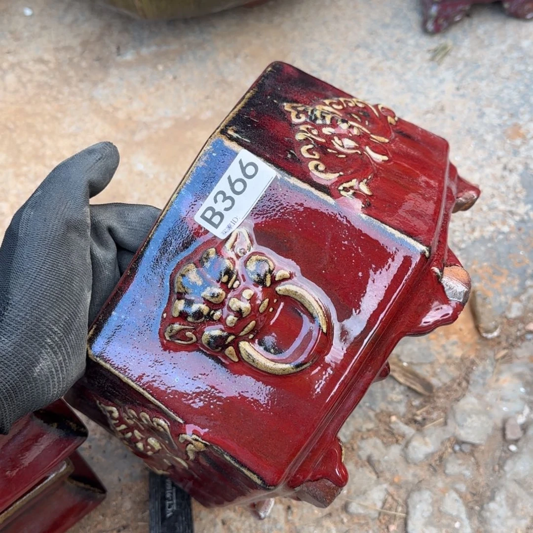 红泥花盆追**义366   瑕疵的