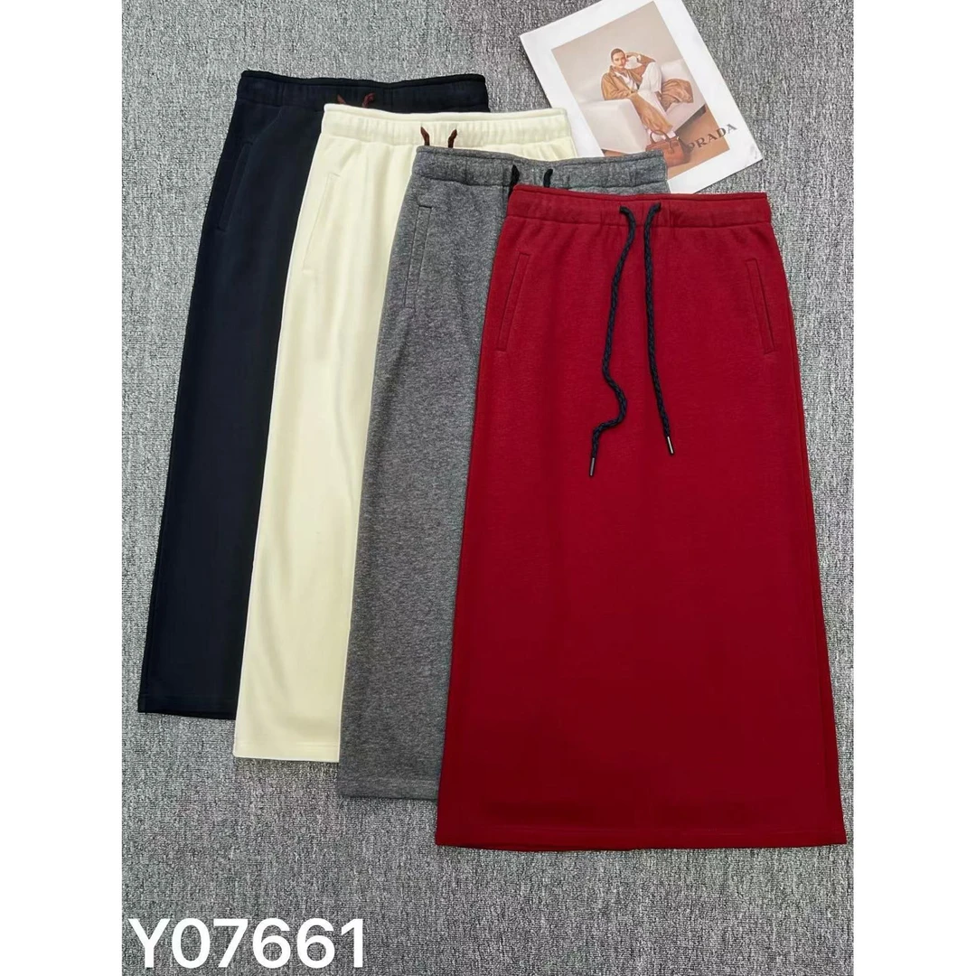 KIKI严选：07661-YER家欧洲站南油秋冬棉感保暖A摆半裙百搭半身裙
