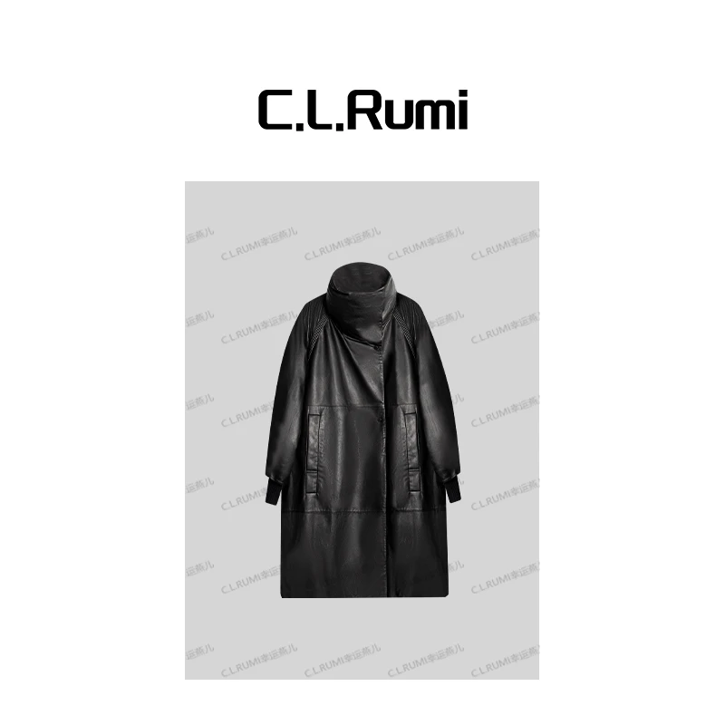 【Rumi精选】“守护者”秋冬经典宽松中长款绵羊皮皮羽绒服7194wt