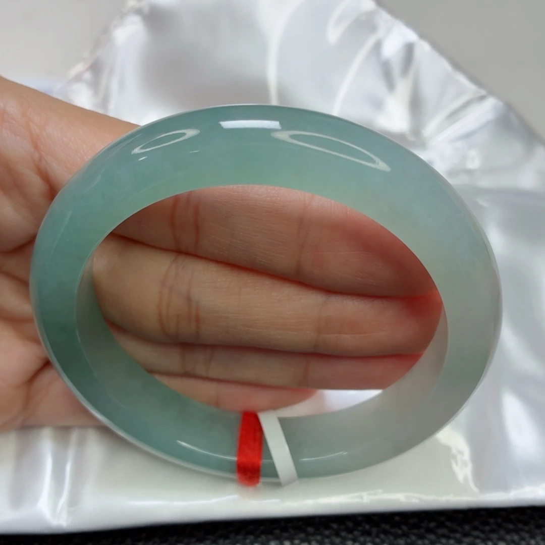 未镶嵌手镯翡翠老坑58圈冰半山水030