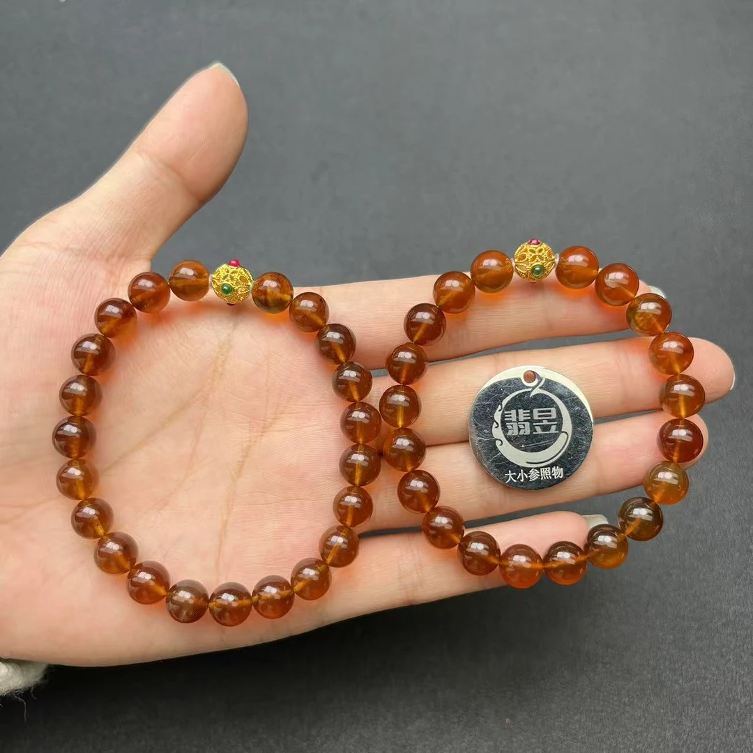 翡昱-SH23-20487-琥珀手串约8+/约21颗/-多样性发其一C