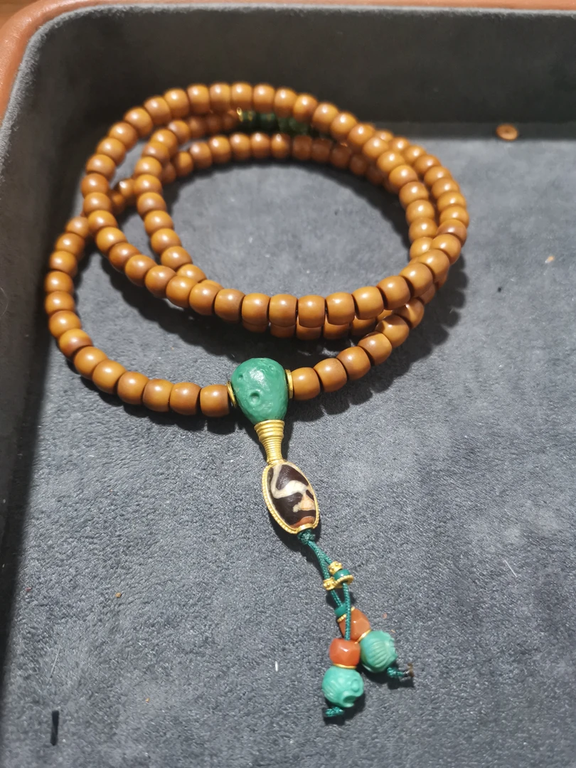 文玩核尖108脖挂