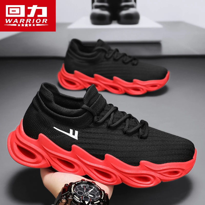 回力男鞋夏季透气飞织网面椰子网鞋男士休闲运动跑步软底袜子潮鞋