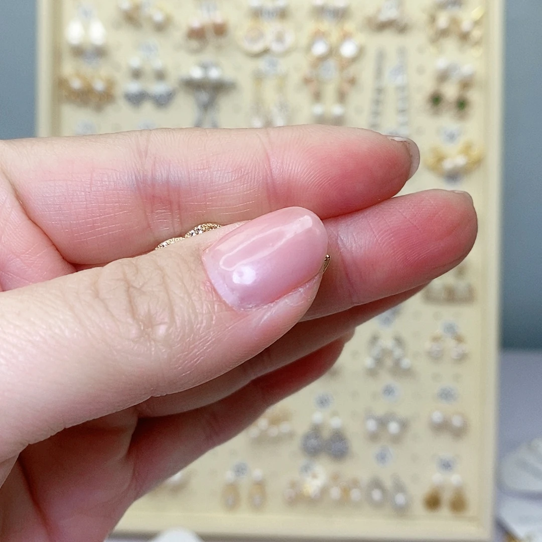 淡水珍珠耳饰银S925镶嵌