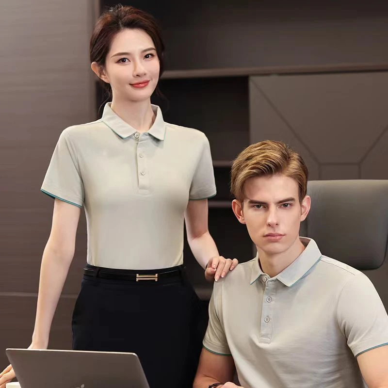 夏季高端POLO衫男女企业工作服商务团建白领工装翻领短袖T恤