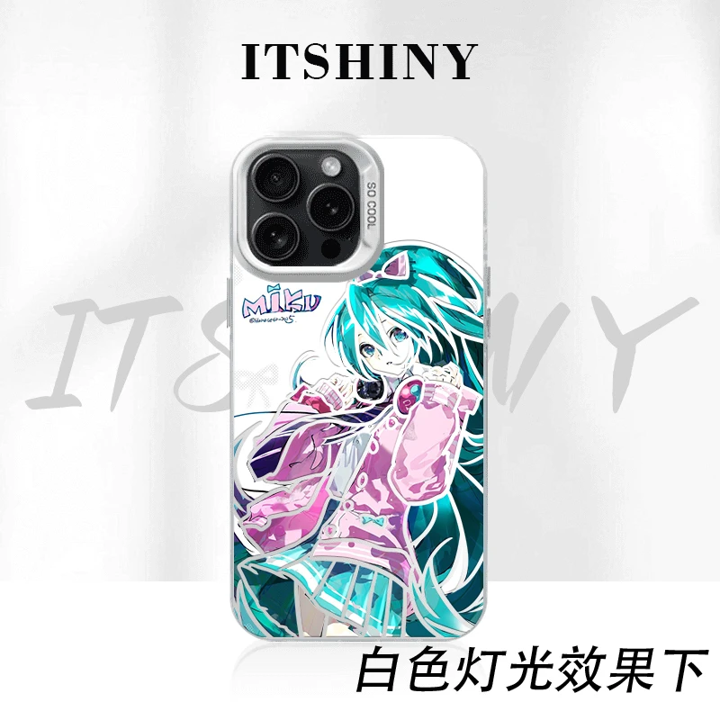 初音未来手机壳彩银苹果华为荣耀小米VIVOPPO一加三星