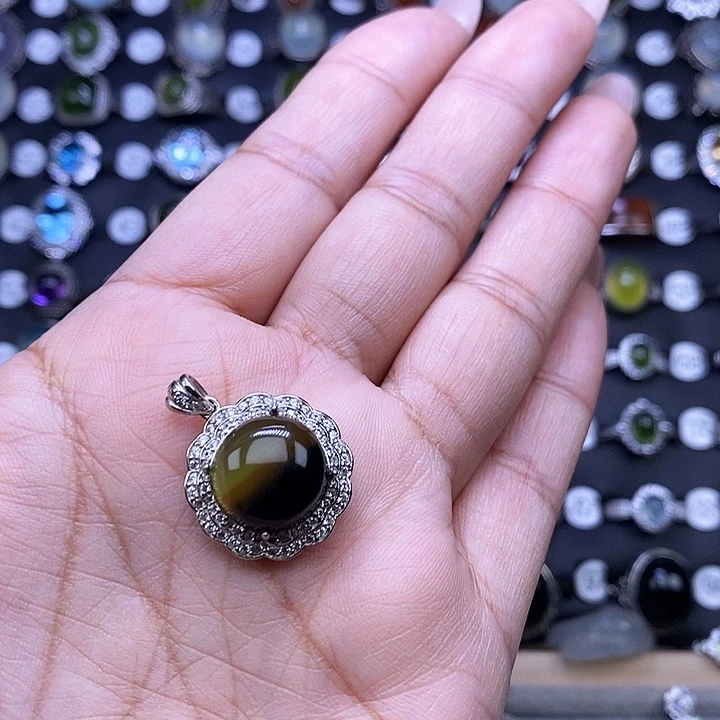 岫玉颈饰银S925镶嵌m****2