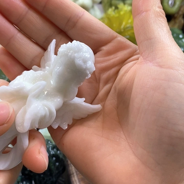 菜***菜蛇纹石玉未镶嵌手把