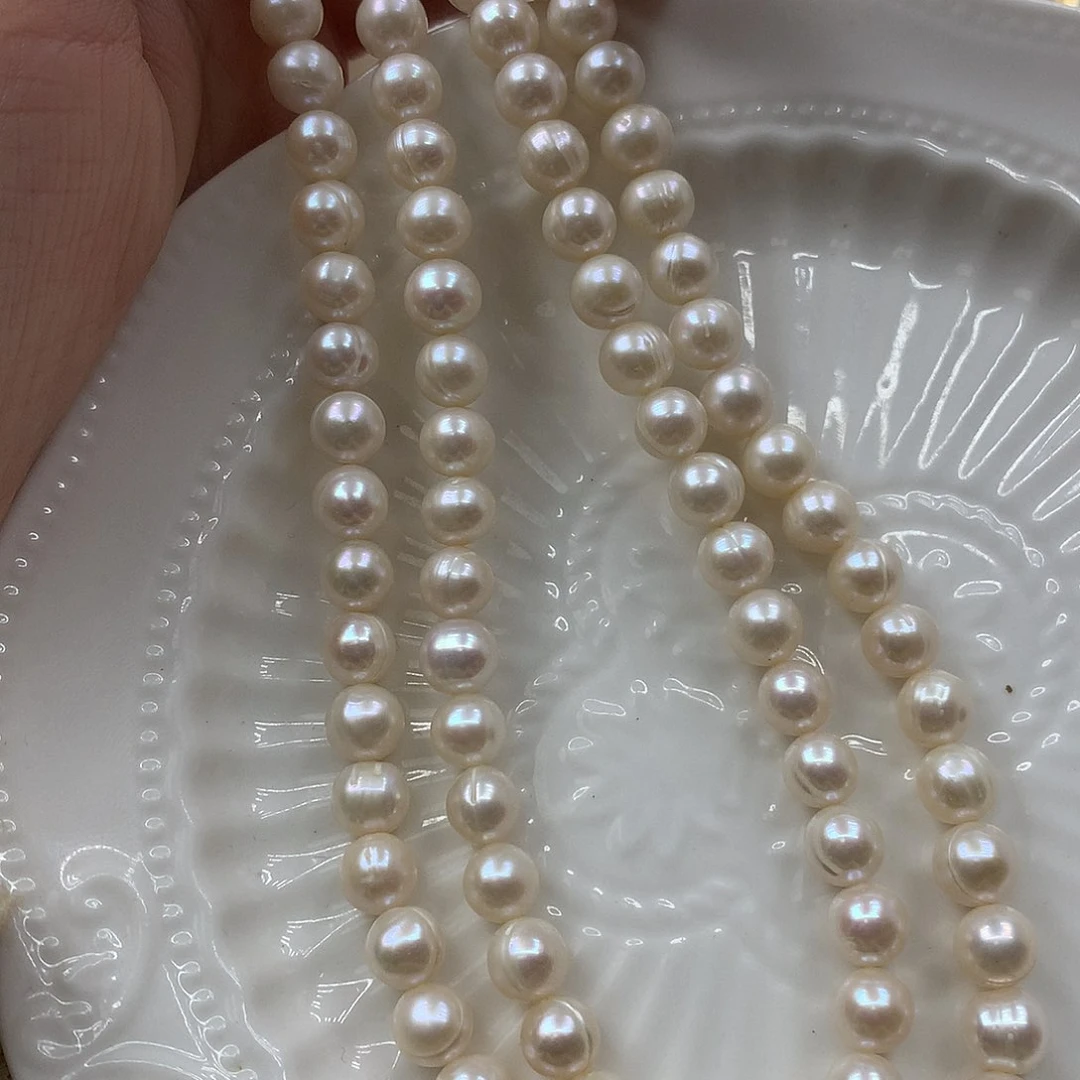 淡水珍珠7-8未镶嵌x11项链