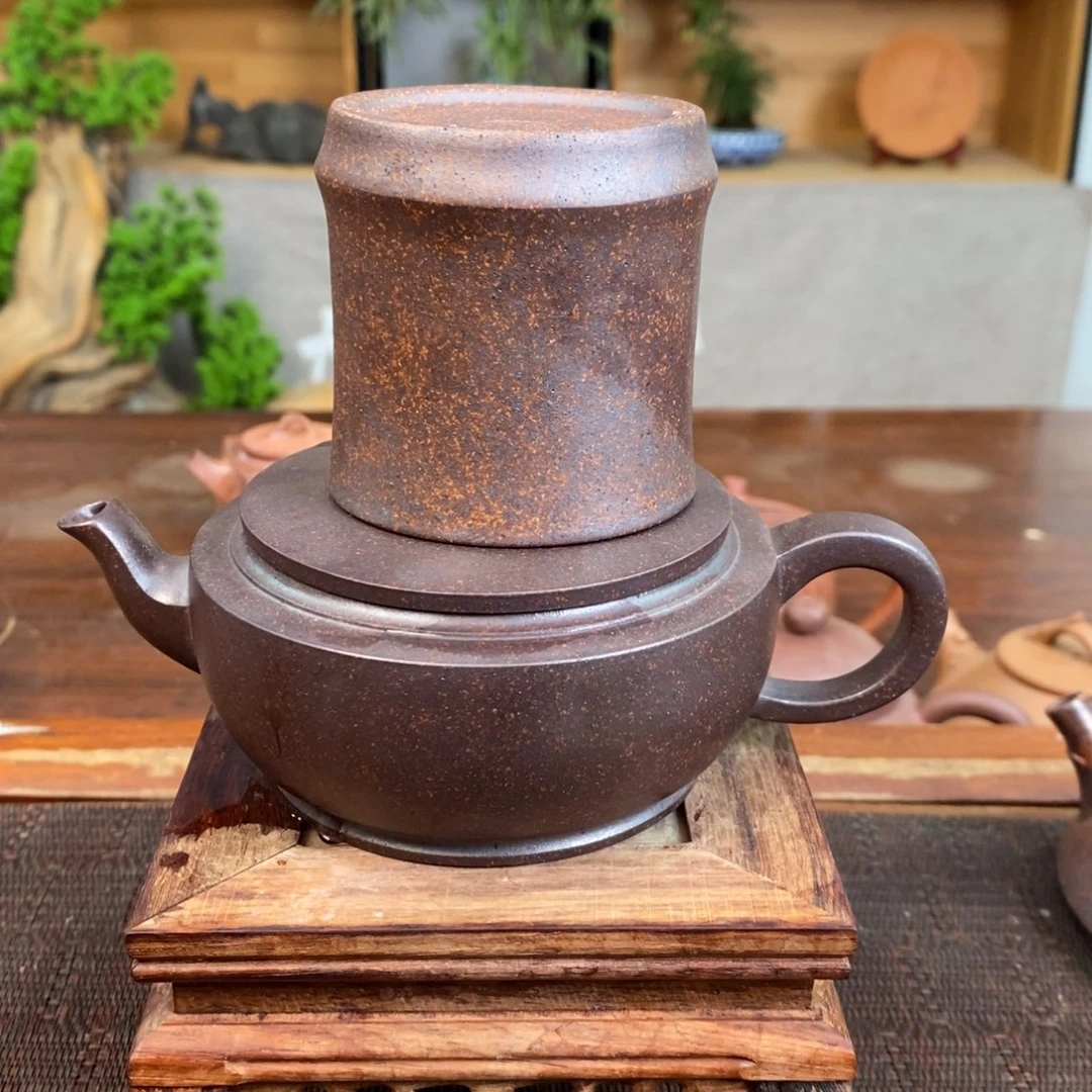 茶壶紫砂黑砂金星