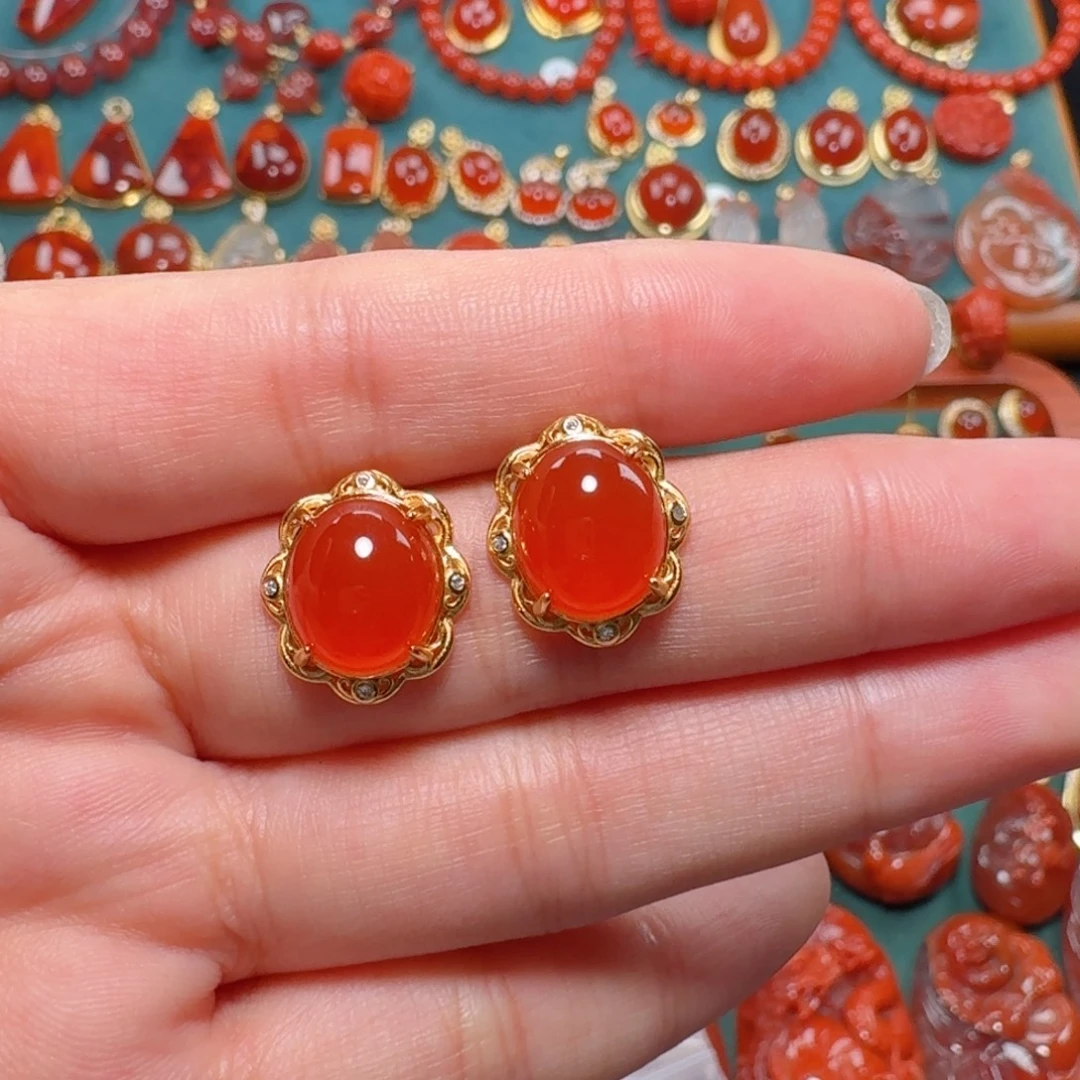 南红玛瑙南红银S925镶嵌