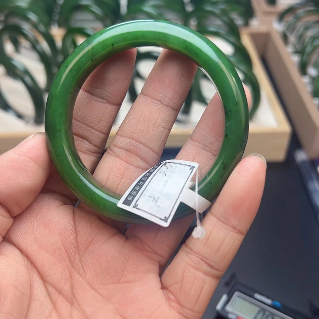 和田玉手镯未镶嵌55