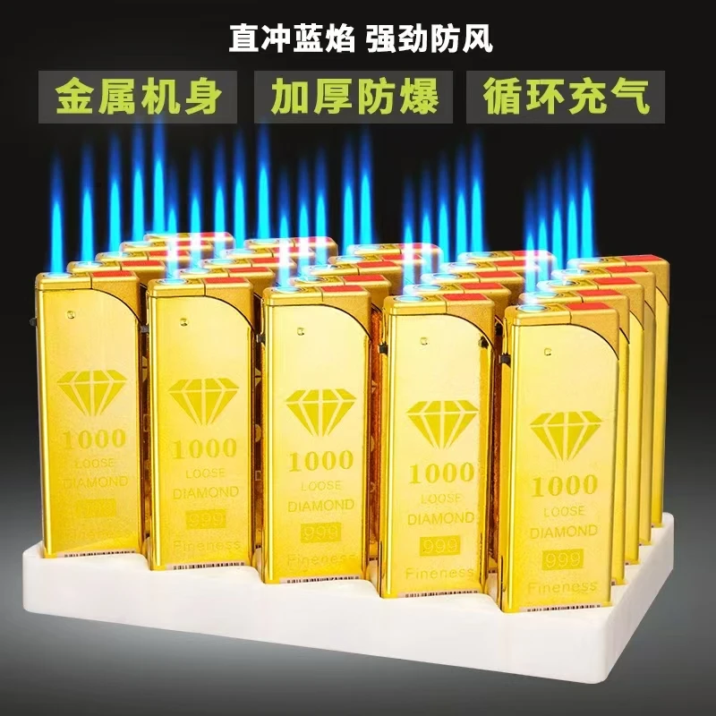 大金条款金属防风打火机蓝焰直冲个性创意商超批发零售打火机