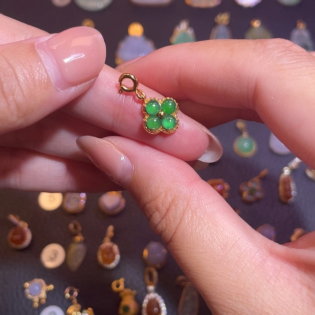 翡翠银S925镶嵌颈饰