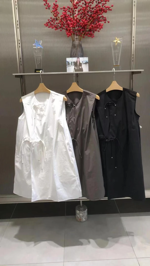 【吐血清仓】原单新中式夏季连衣裙无袖5P5G13570纯欲慵懒风女装