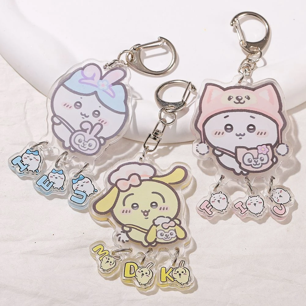 【皮卡】吉伊小八姓名字母定制钥匙扣可爱小八乌萨奇亚克力卡通挂件