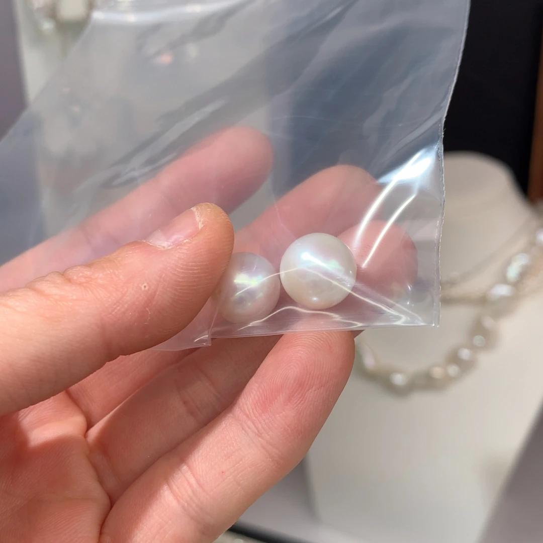 大***鹿银S925镶嵌淡水珍珠耳钉