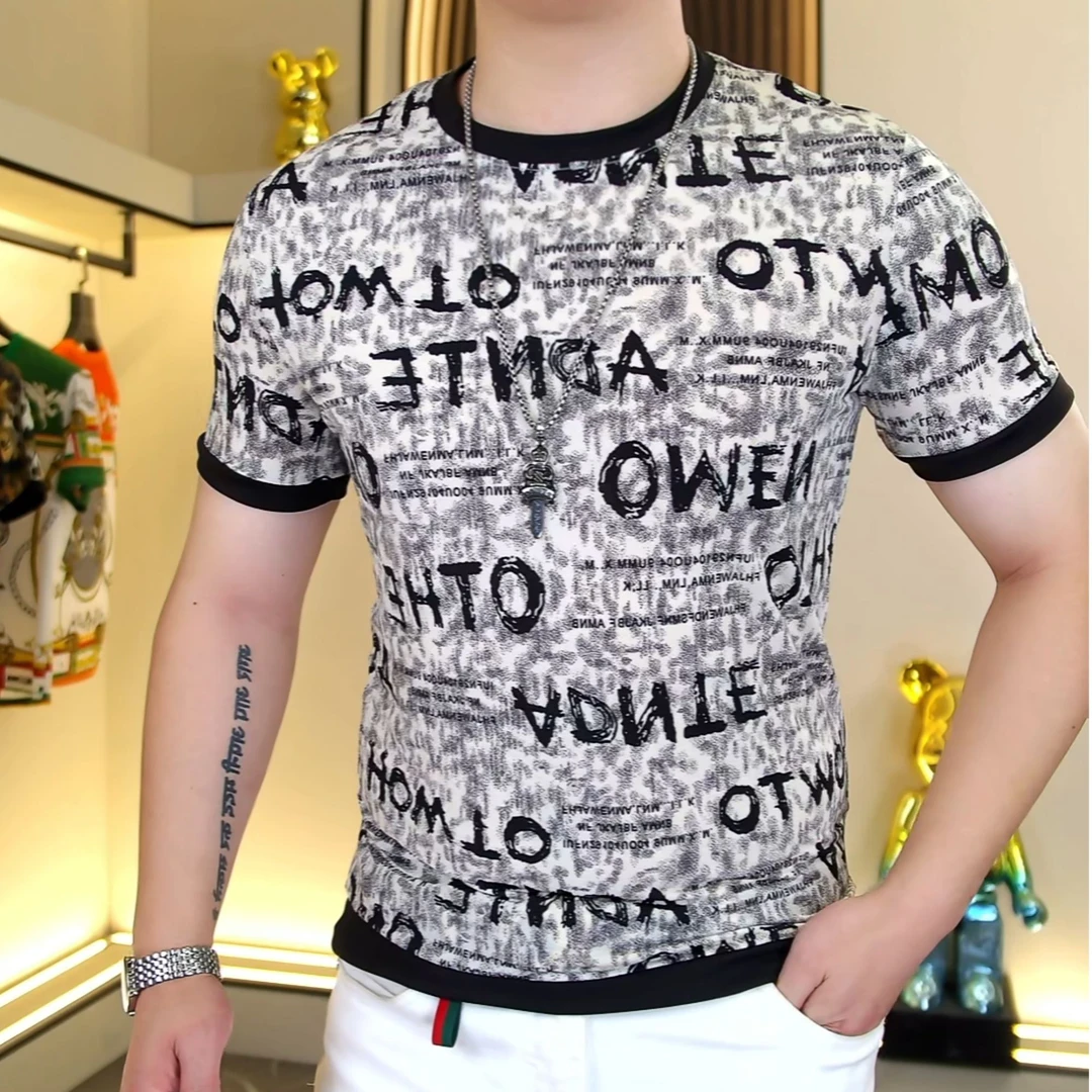 【阿东男装】009夏季男士高品质时尚透气舒适高弹短袖