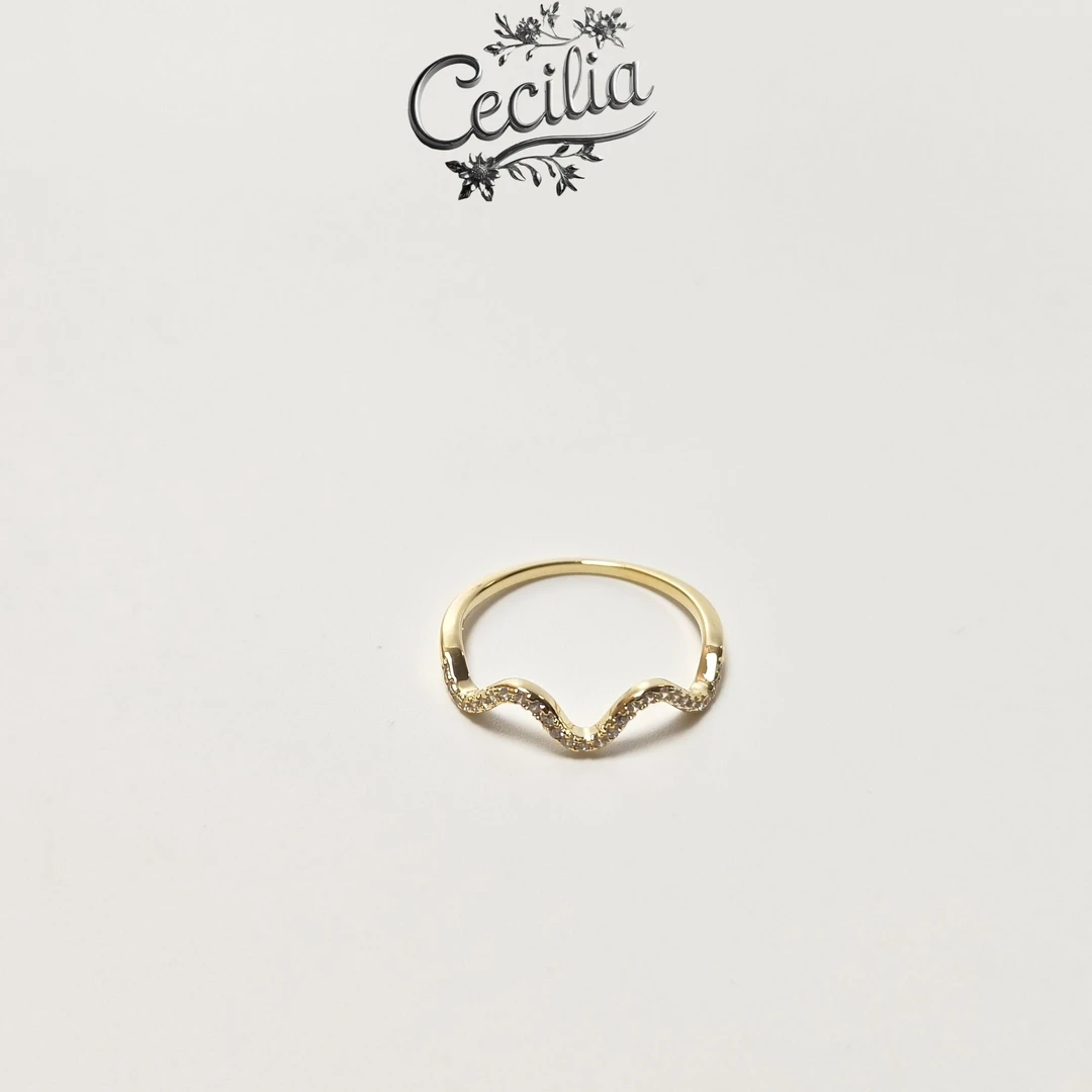 铜合金锆石戒指 Cecilia家时尚气质百搭闭口戒指M-J30(7号）