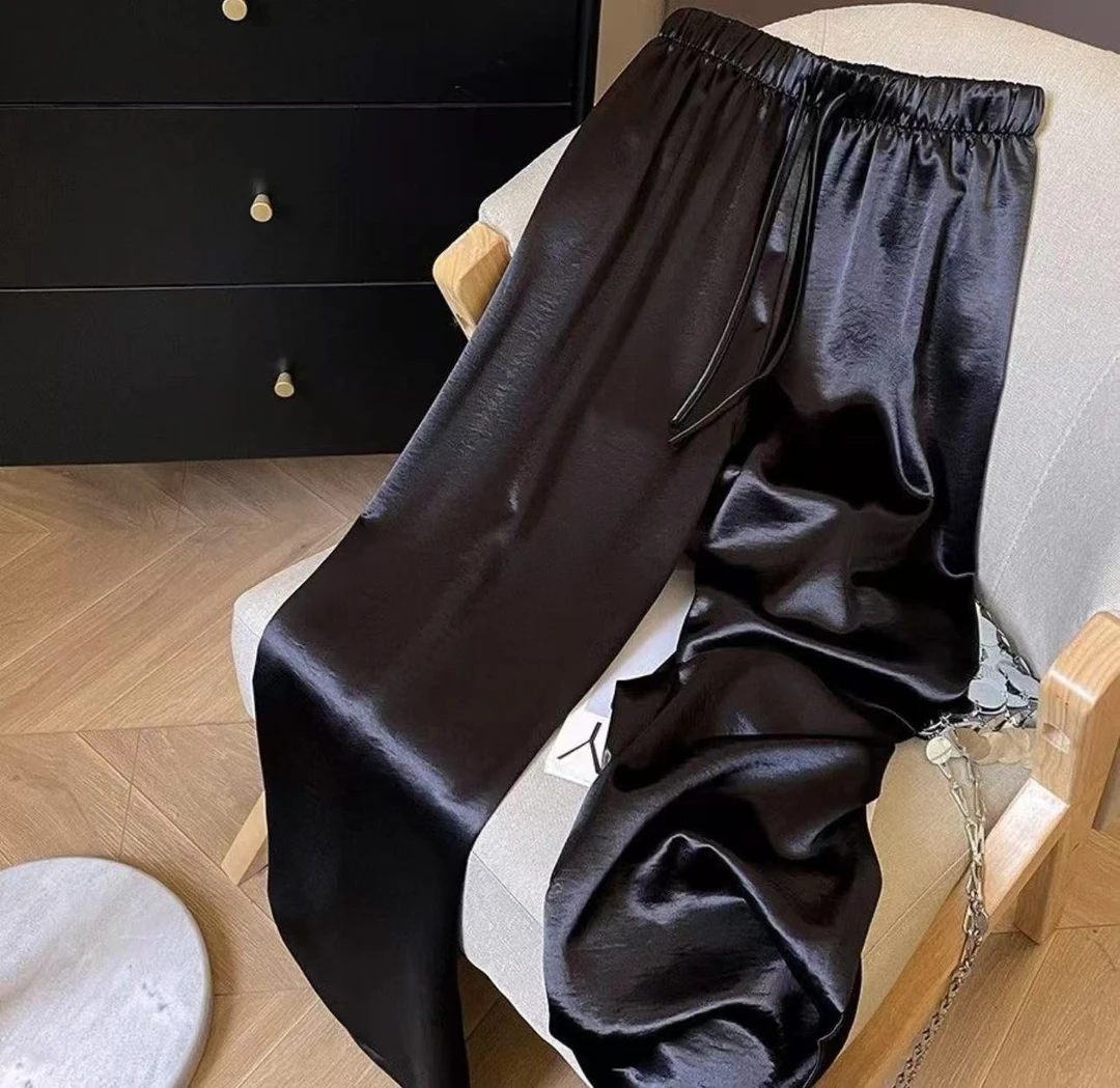 桃小姐韩版宽松百搭裤子01