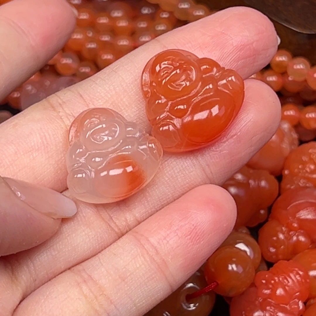 ****古南红玛瑙未镶嵌吊坠(不含链)