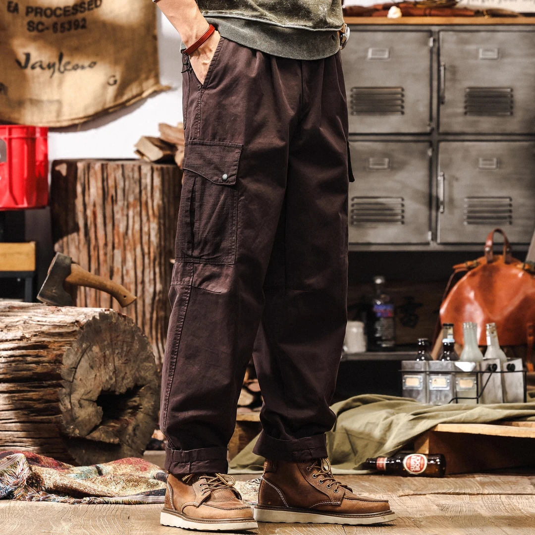 美式复古潮牌耐磨工装裤子男2025秋季新款宽松纯棉直筒男士休闲裤