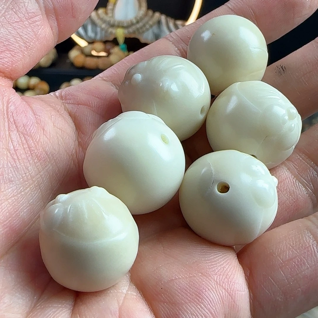 菩提根/象牙果手串瑕疵机器猫6颗不挑瑕有裂