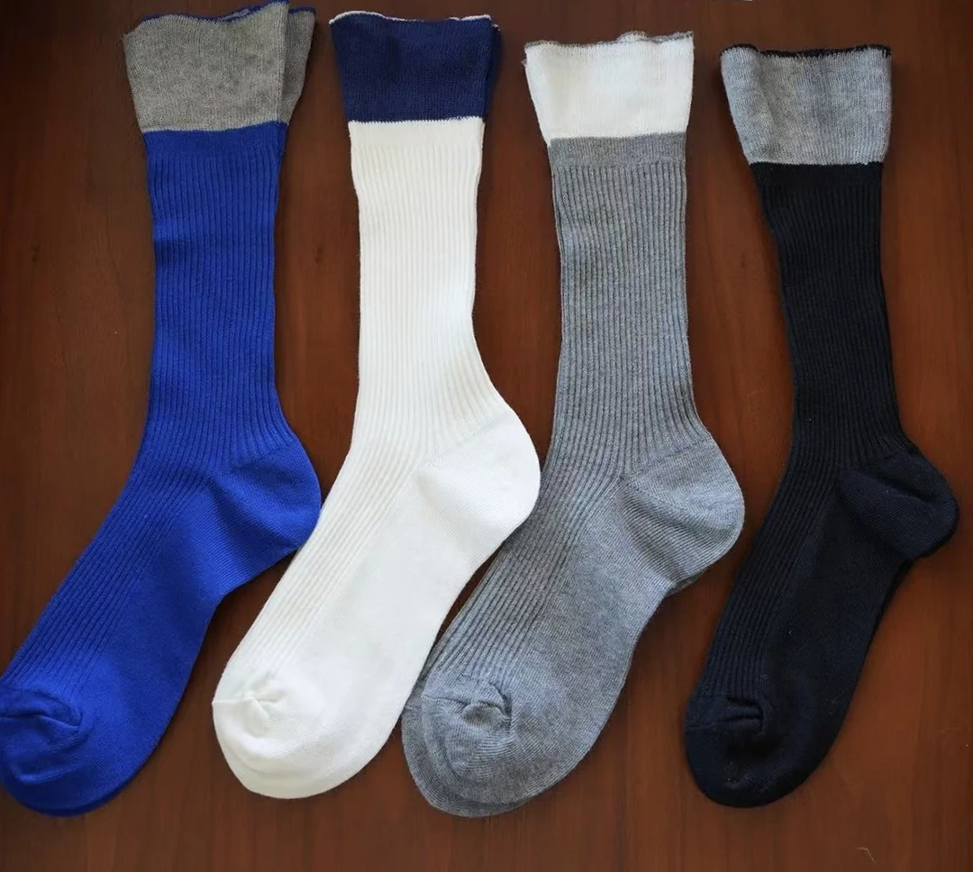 【麦子家韩货店】NO退/韩货夏季中筒袜翻边两穿袜