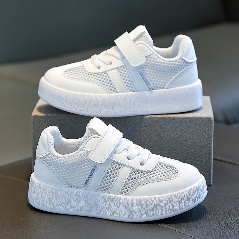 透网童鞋儿童小白鞋白鞋女童鞋子2025春秋新款运动鞋休闲男童板鞋