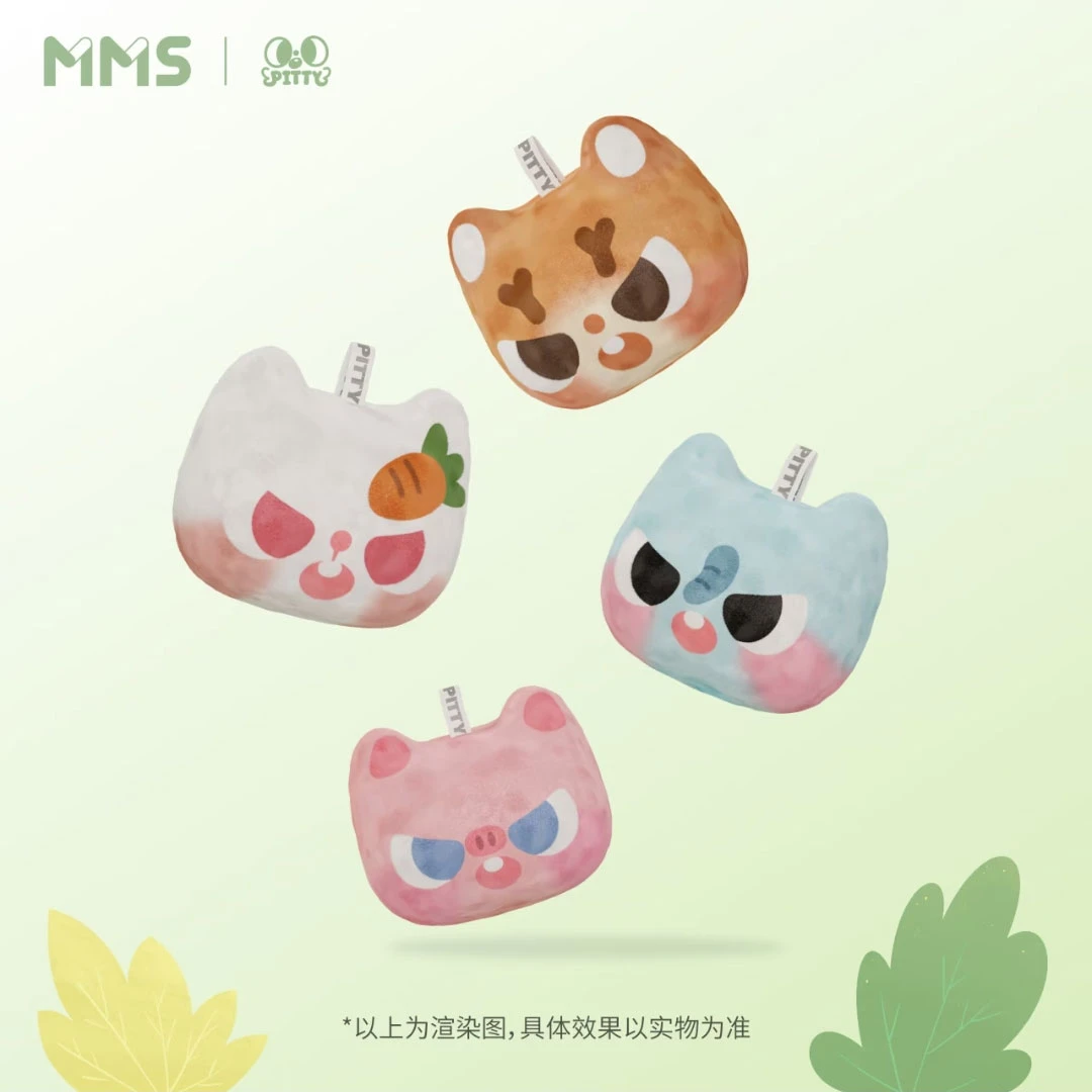 【代拆】Pitty毛绒萌兽猫猫头磁贴冰箱贴盲袋