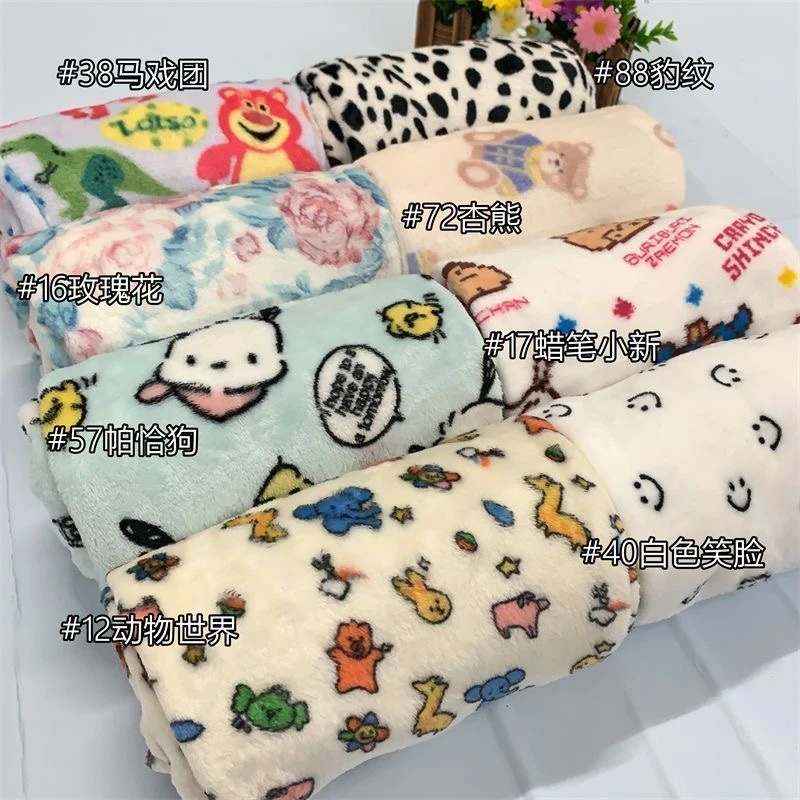 卡通法兰绒睡裤女秋冬季新款珊瑚绒宽松柔软加厚保暖休闲居家裤子