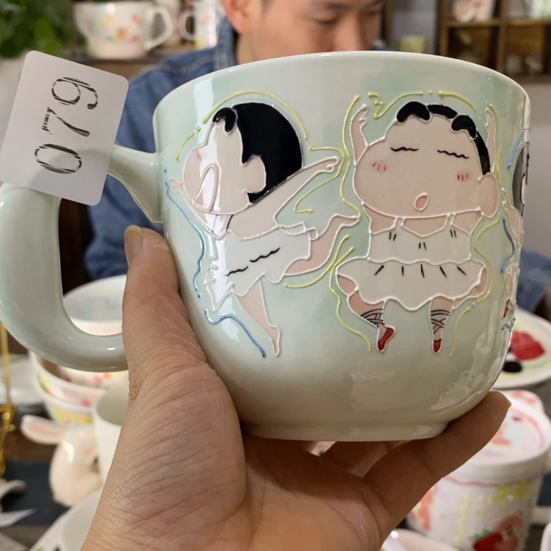 瓷片景德镇釉下彩手绘