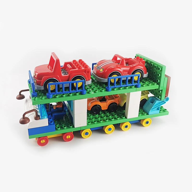 大颗粒积木散件汽车运输车基础配件拼装车子玩具过家家儿童拼装