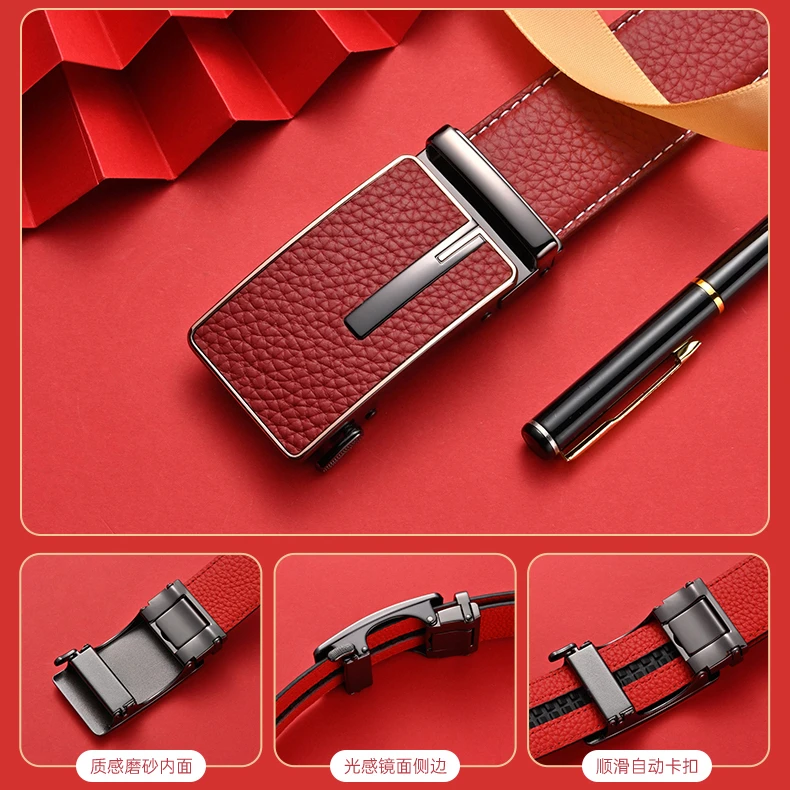 男士高密度锌合金扣头经久耐用质感十足