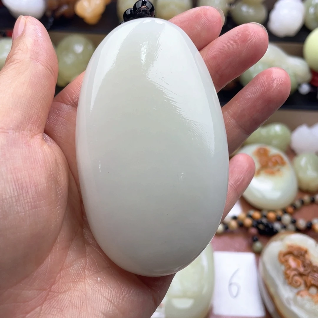 迷***糊石材天然古青石手把件