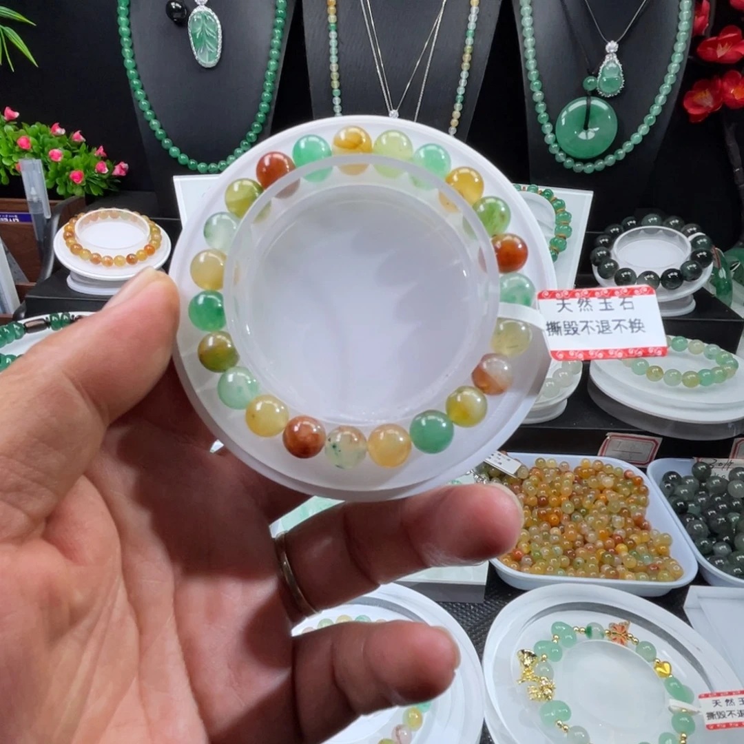 石英质玉（非洲翠）未镶嵌手串