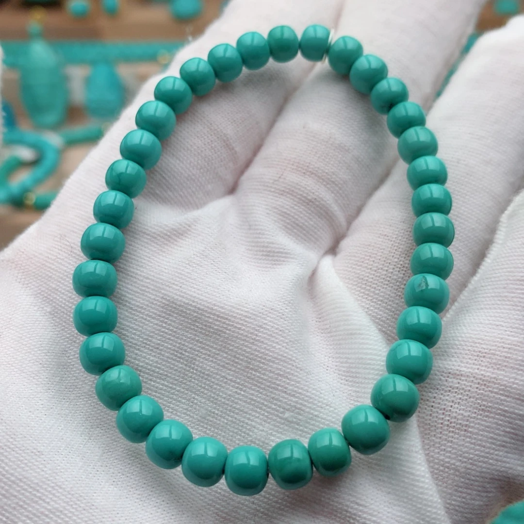 绿松石未镶嵌珠宝奇石5.8mm