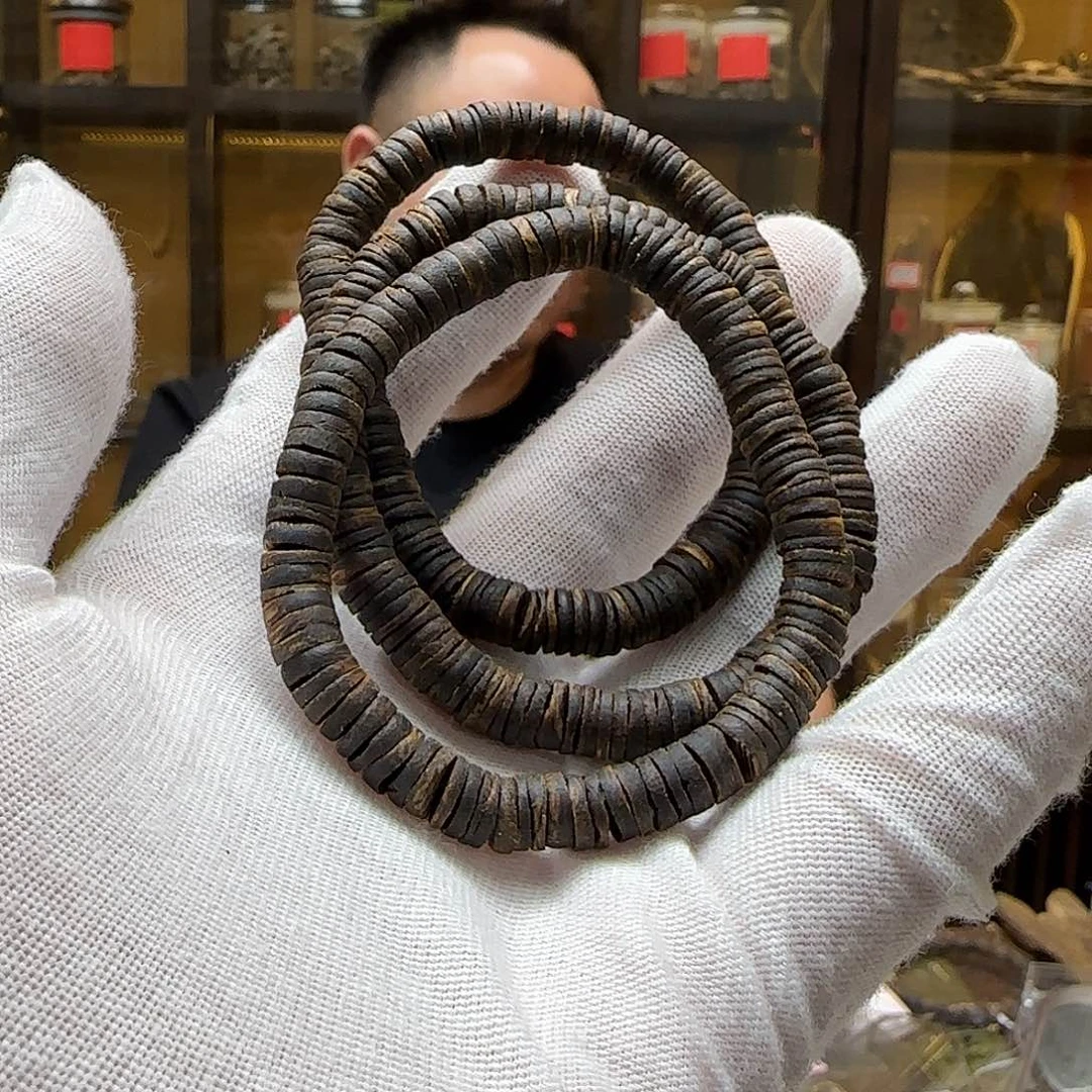 沉香手串国香棋楠老白棋片珠沉水07mm6.5g+多样性发一串