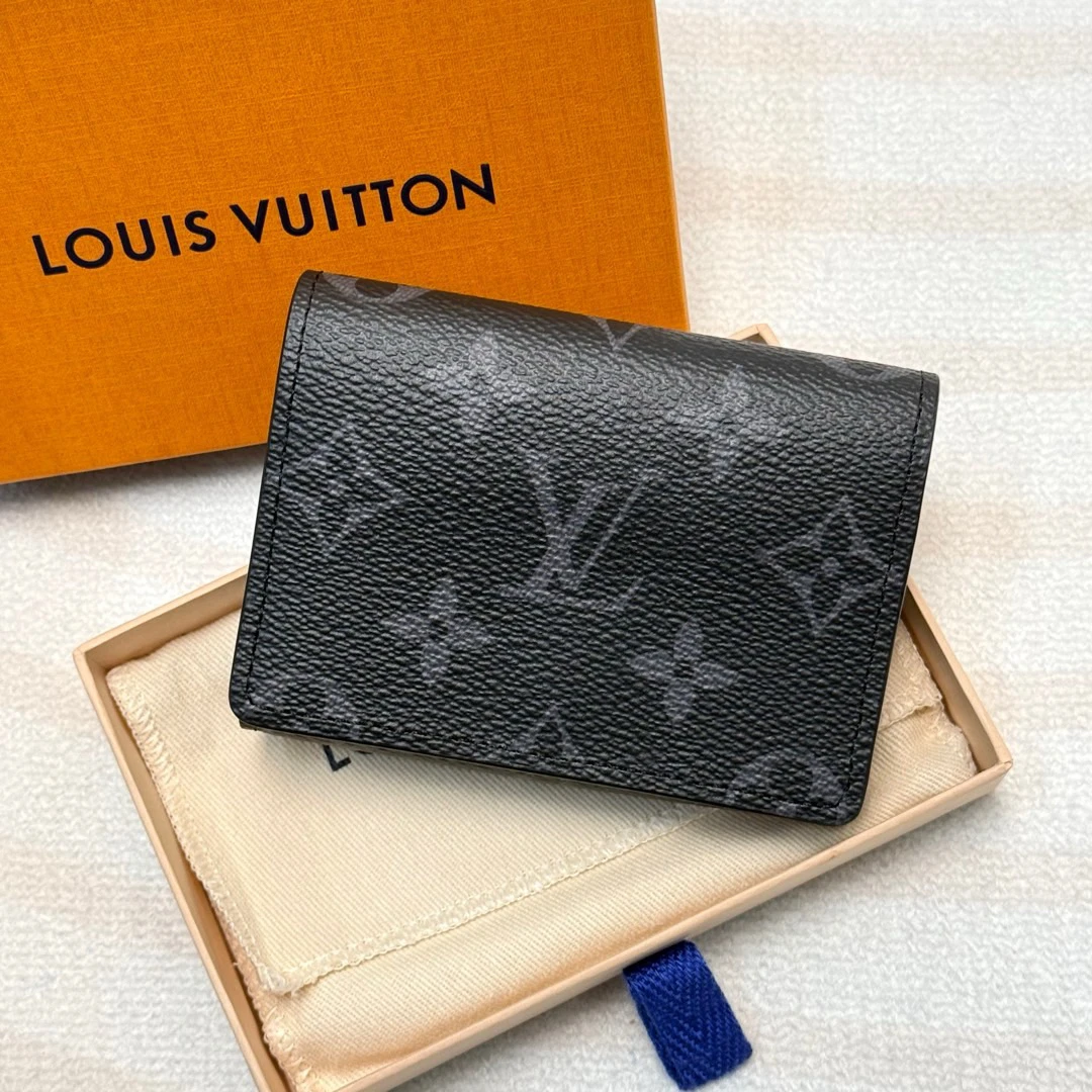 95新 LouisVuitton/路易威登 Lv 黑武士 名片夹卡包/617803408