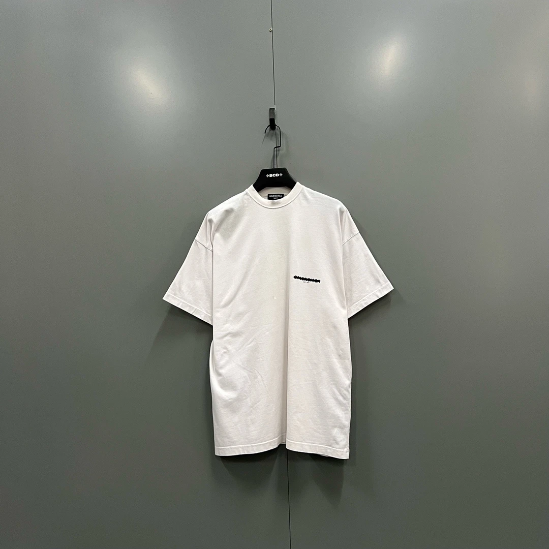 99新 Balenciaga/巴黎世家 涂抹字母logo短袖 1码/98新/bc015358