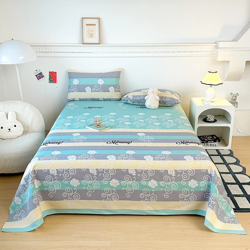 南通家纺老粗布软凉席吸湿床单三件套 家用凉席清爽透气不起球