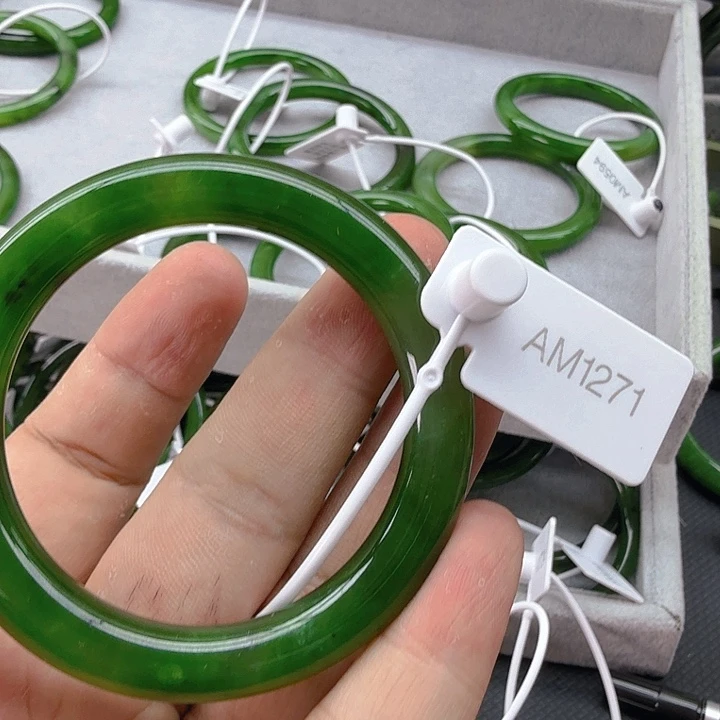 和田玉（碧玉）手镯未镶嵌沐*53