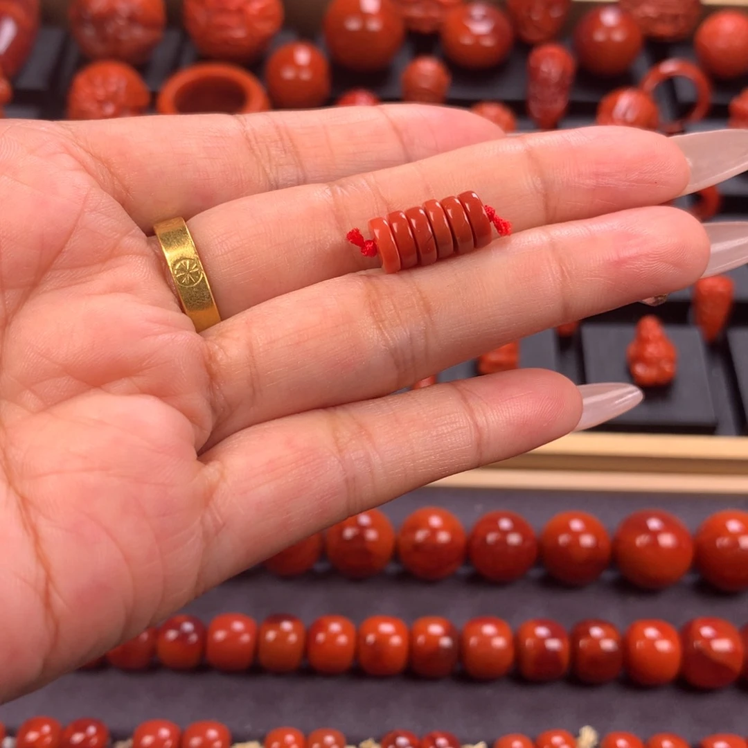 未镶嵌直切隔片7.2mm南红玛瑙