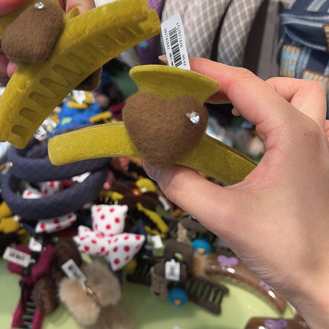 布艺铁合金黄色抓夹