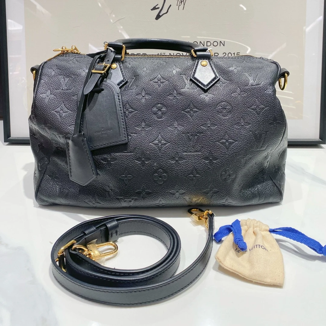 99新 LouisVuitton/路易威登 speedy 30黑皮（13404）