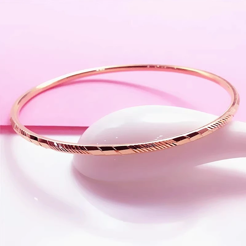 百搭14k玫瑰金百搭时尚手镯女气质百搭显白