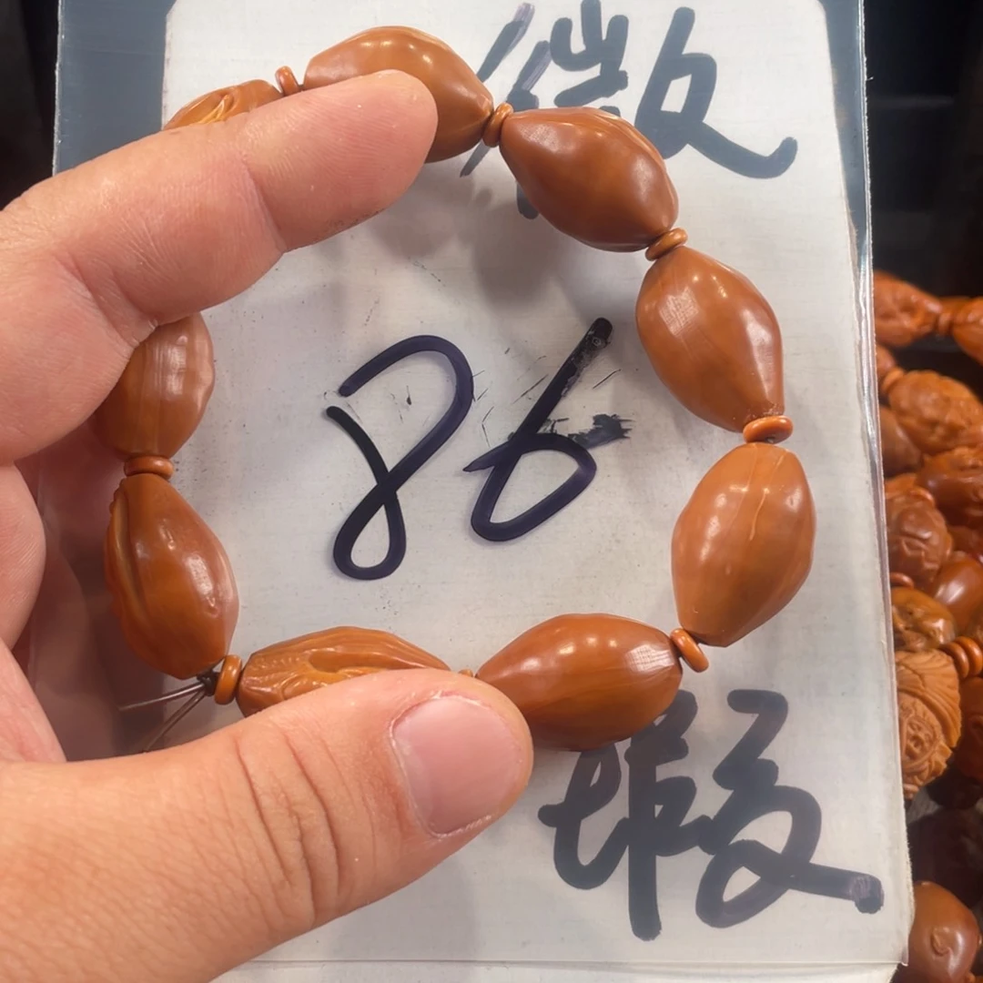 橄榄核其他橄榄核雕工艺手串 瑕疵介意勿拍