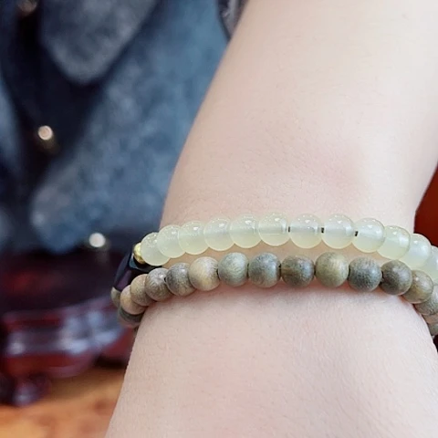 维腊木（绿檀）时尚手链两圈