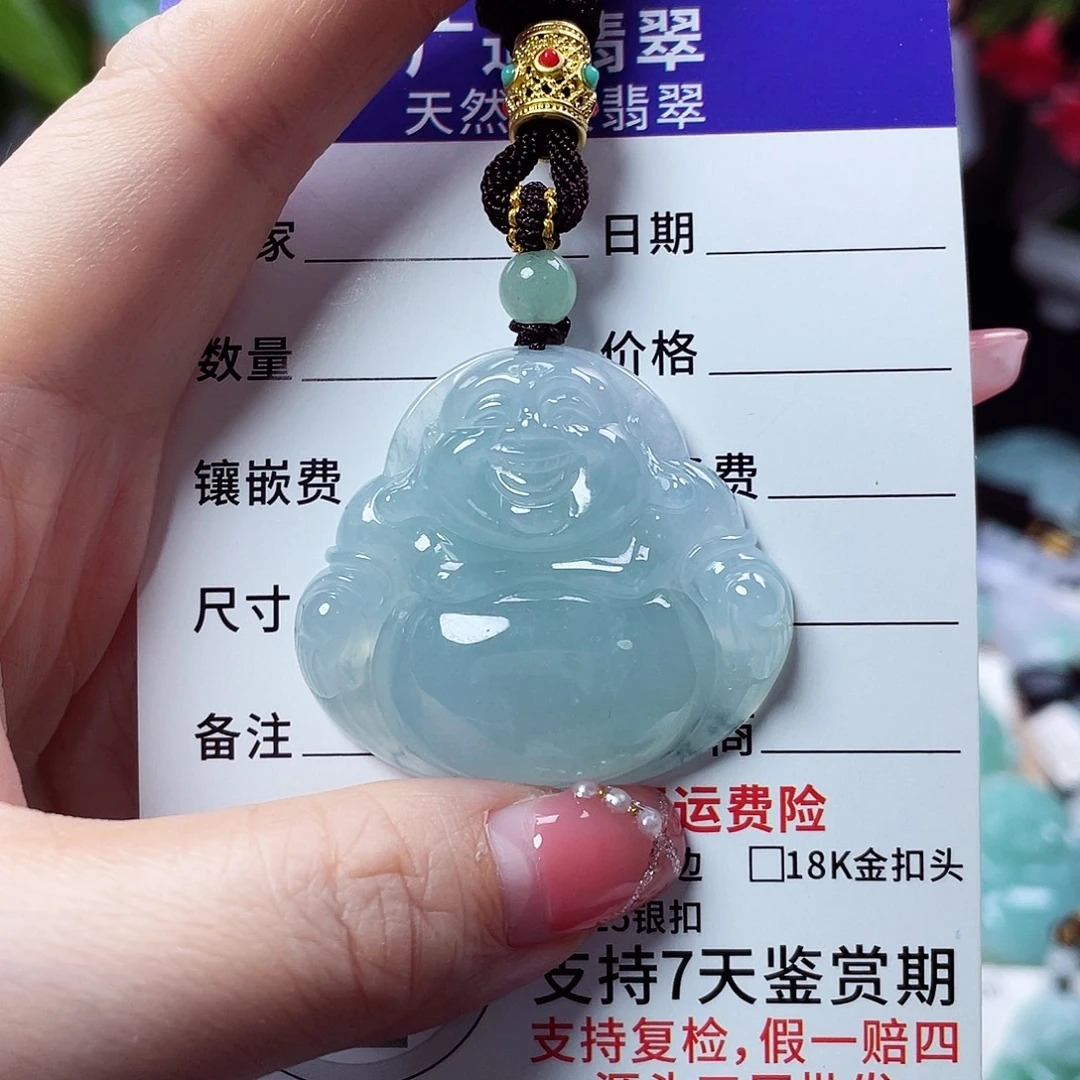 翡翠未镶嵌颈饰佛公37
